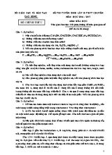Đề thi tuyển sinh Lớp 10 THPT Chuyên môn Hóa học - Năm học 2016-2017 - Sở giáo dục và đào tạo Cao Bằng